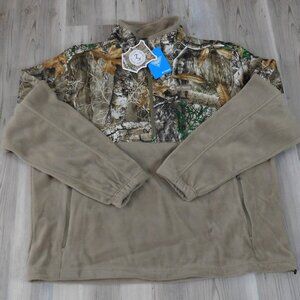 Columbia PHG Fleece 1/4 Zip Overlay REALTREE Edge Camo Hunting Men’s Size XXL